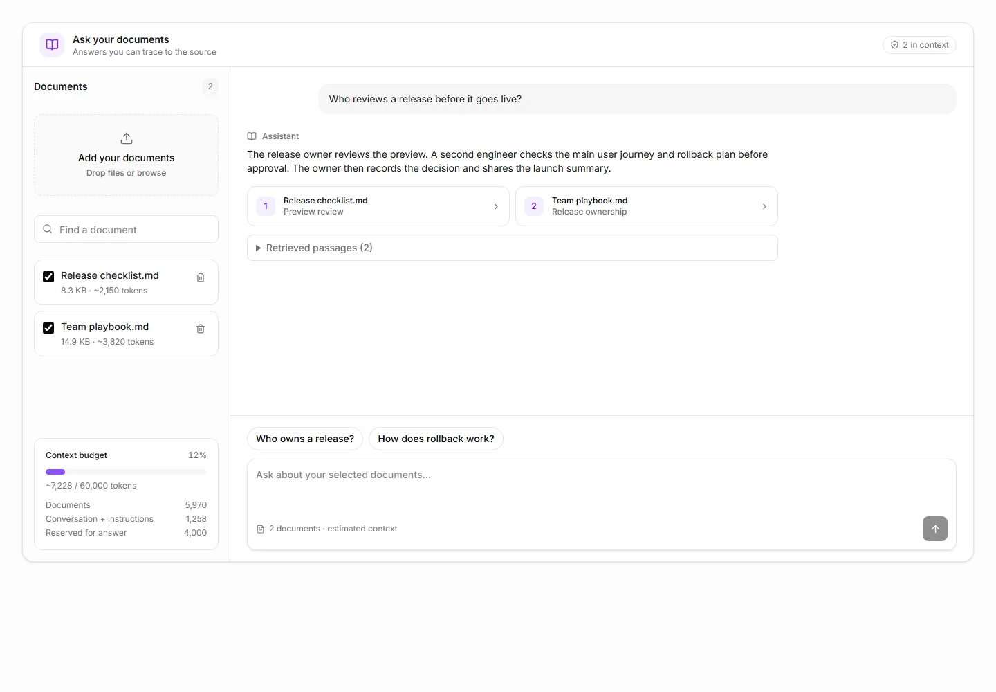 Static preview of application-pro-ai-knowledge-document-qa-workspace