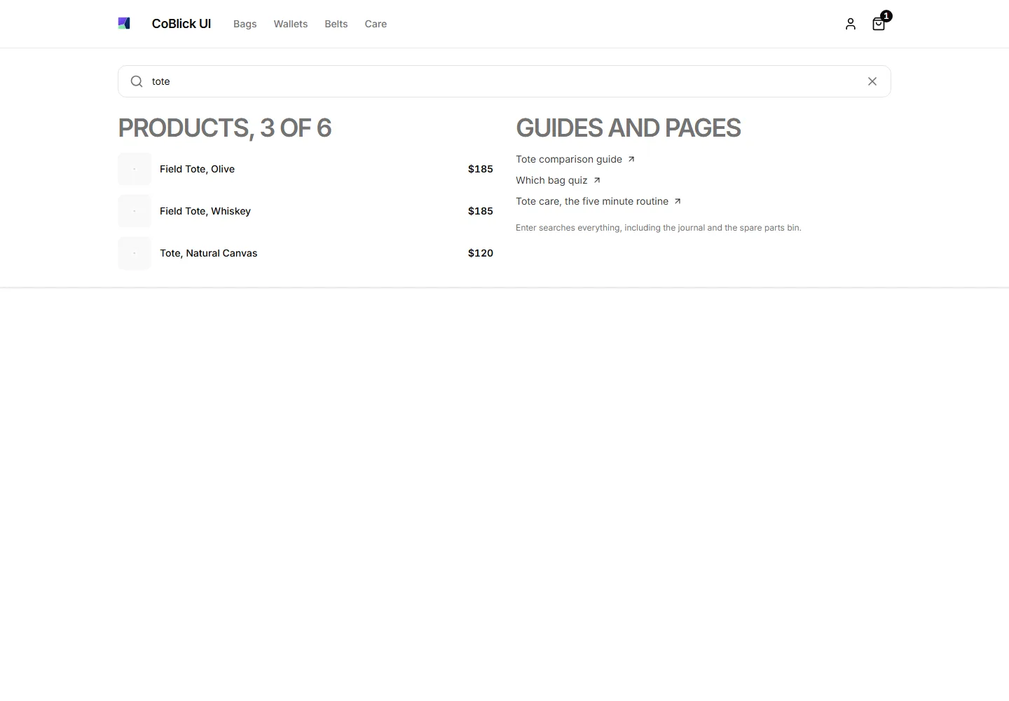 Static preview of ecommerce-pro-store-navbars-search-overlay-panel