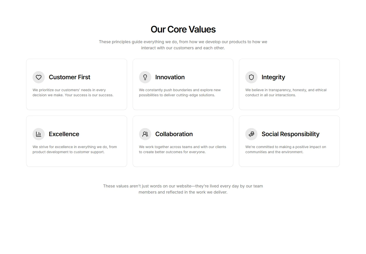 Static preview of marketing-about-sections-values