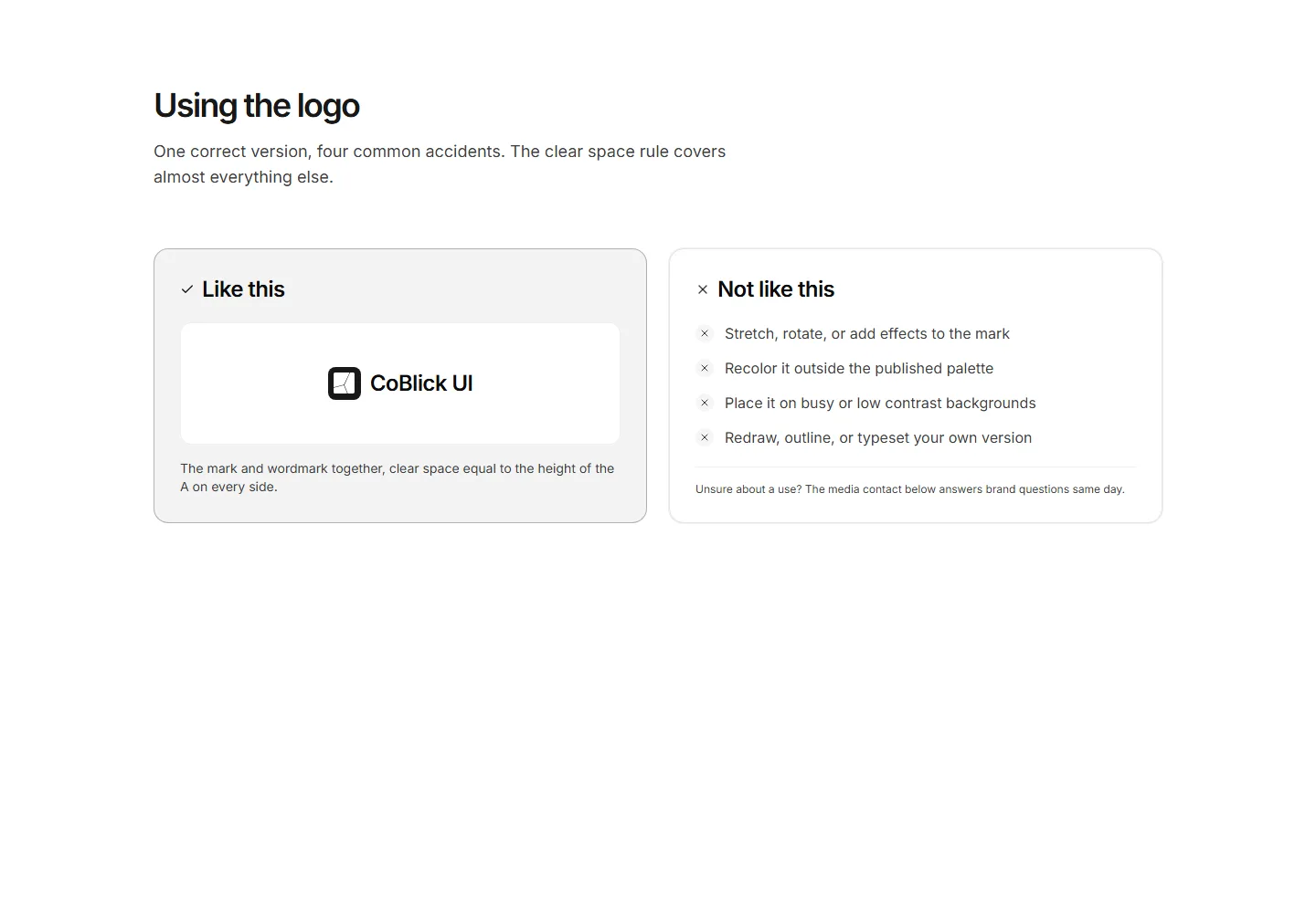 Static preview of marketing-pro-press-sections-logo-usage-rules