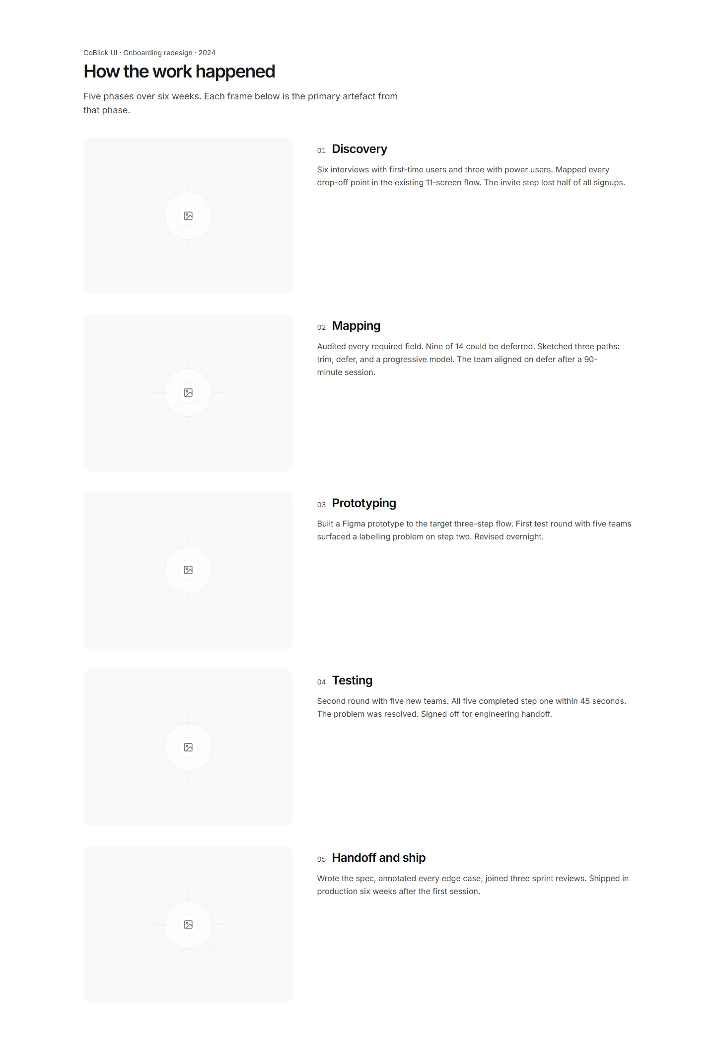 Static preview of portfolio-pro-case-study-sections-visual-process
