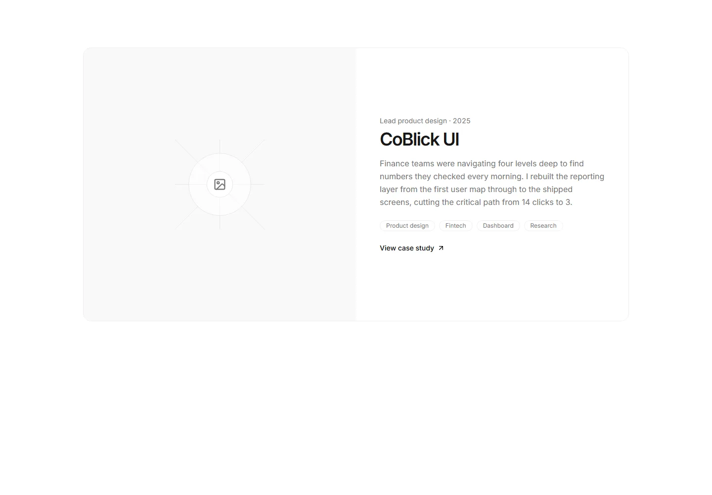Static preview of portfolio-pro-project-cards-split-project-card