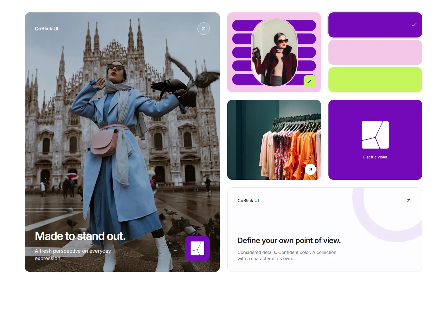 Static preview of portfolio-pro-work-grids-editorial-fashion-bento